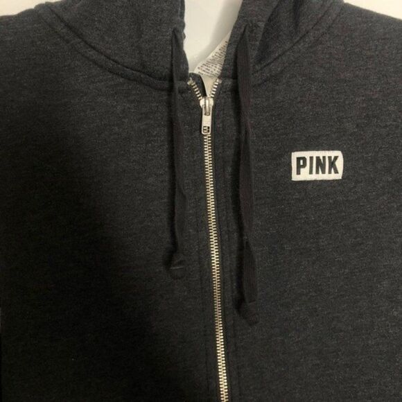 2/$30 Victoria’s Secret VS PINK Zip Up Coat Jacket Y2K 2000s Varsity - Picture 6 of 7